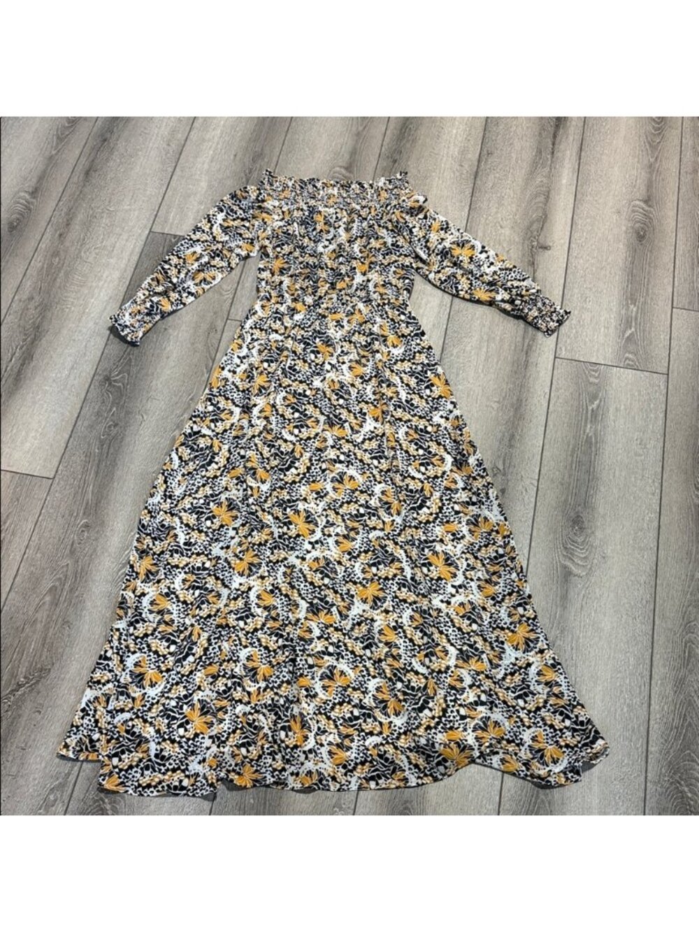 Minimum Floral Long Sleeve Maxi Dress size 36 small - Picture 2 of 6